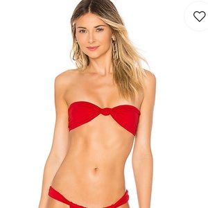 BNWT INDAH CABO KNOT BANDEAU TOP IN RED